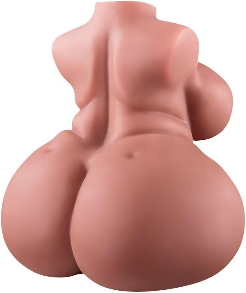 BBW Sex Doll with Big Fat Boobs and Ass, 7.9lB Brown Torso Love Doll Pocket Pussy with Built-in Spine, Male Masturbator with Realistic Vagina and Anus, Sex Toy for Men Orgasm Cobulipo