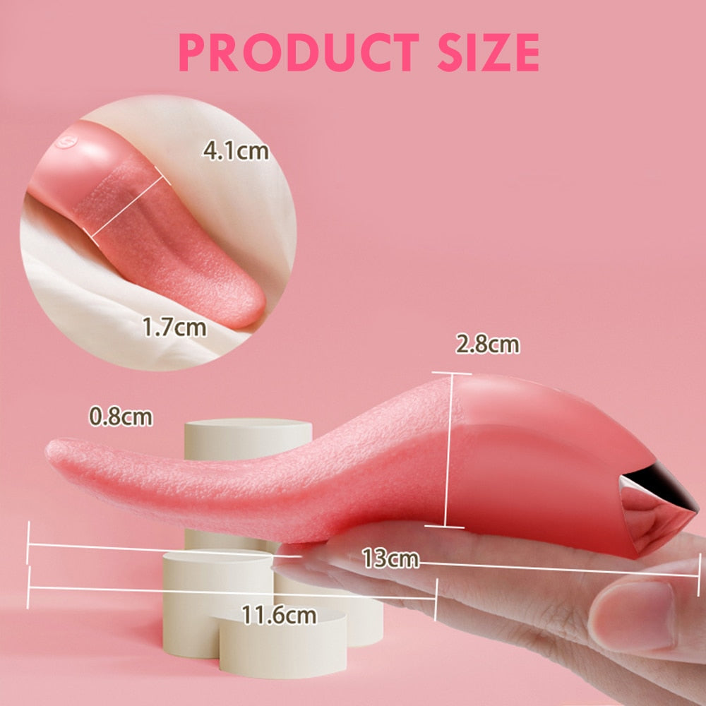 Soft Tongue Licking Clitoral Vibrator Mini Clit Sex Toys for Women Cobulipo