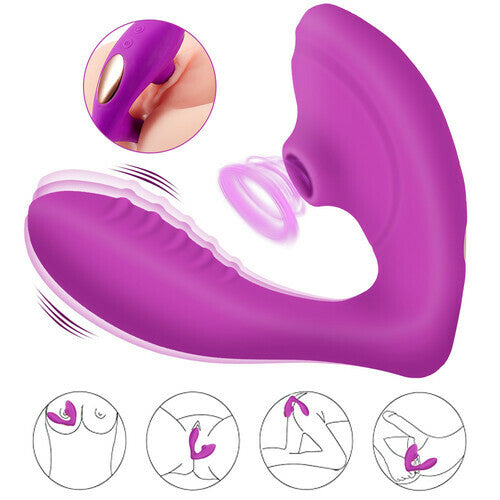 2 in 1 G Spot Clioral Sucking Vibrator Oral Sex Suction Cobulipo