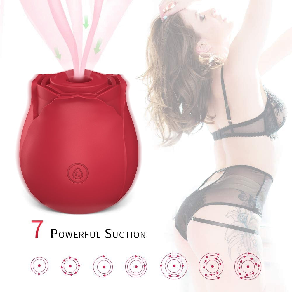 7 Suction Oral Sex Rose Clitoral Stimulator Vibrator Cobulipo