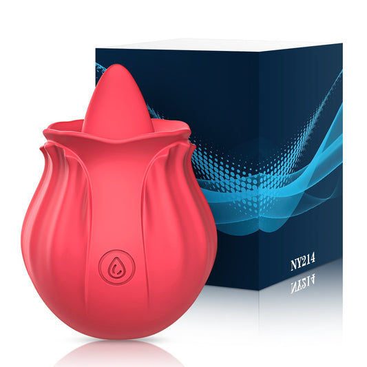 Rose Vibrators Tongue Licking Clitoris Stimulator Vagina Massager Sex Toys For Women Cobulipo